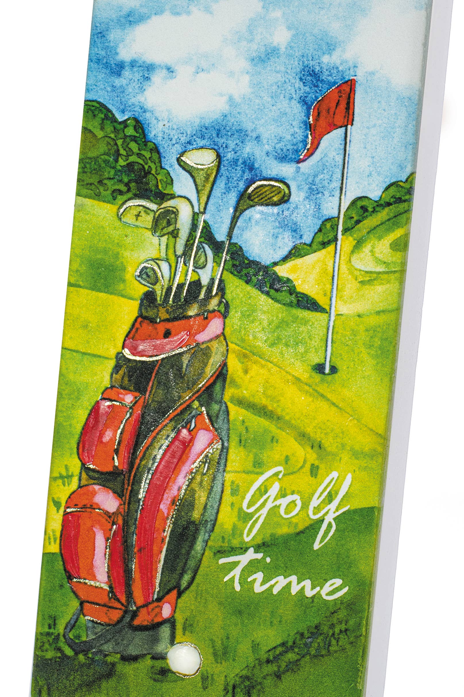 Flat Hand-crafted Candle - Golf Time