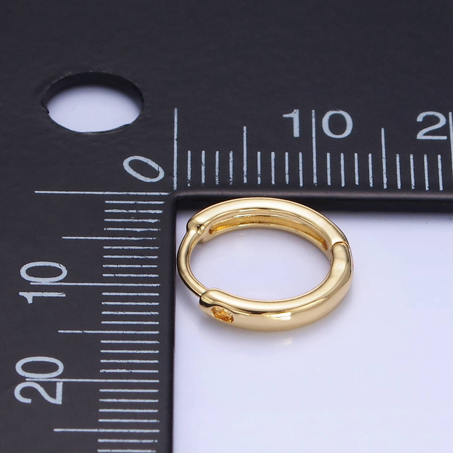 14K Gold Filled 13mm Minimalist Huggie Earrings