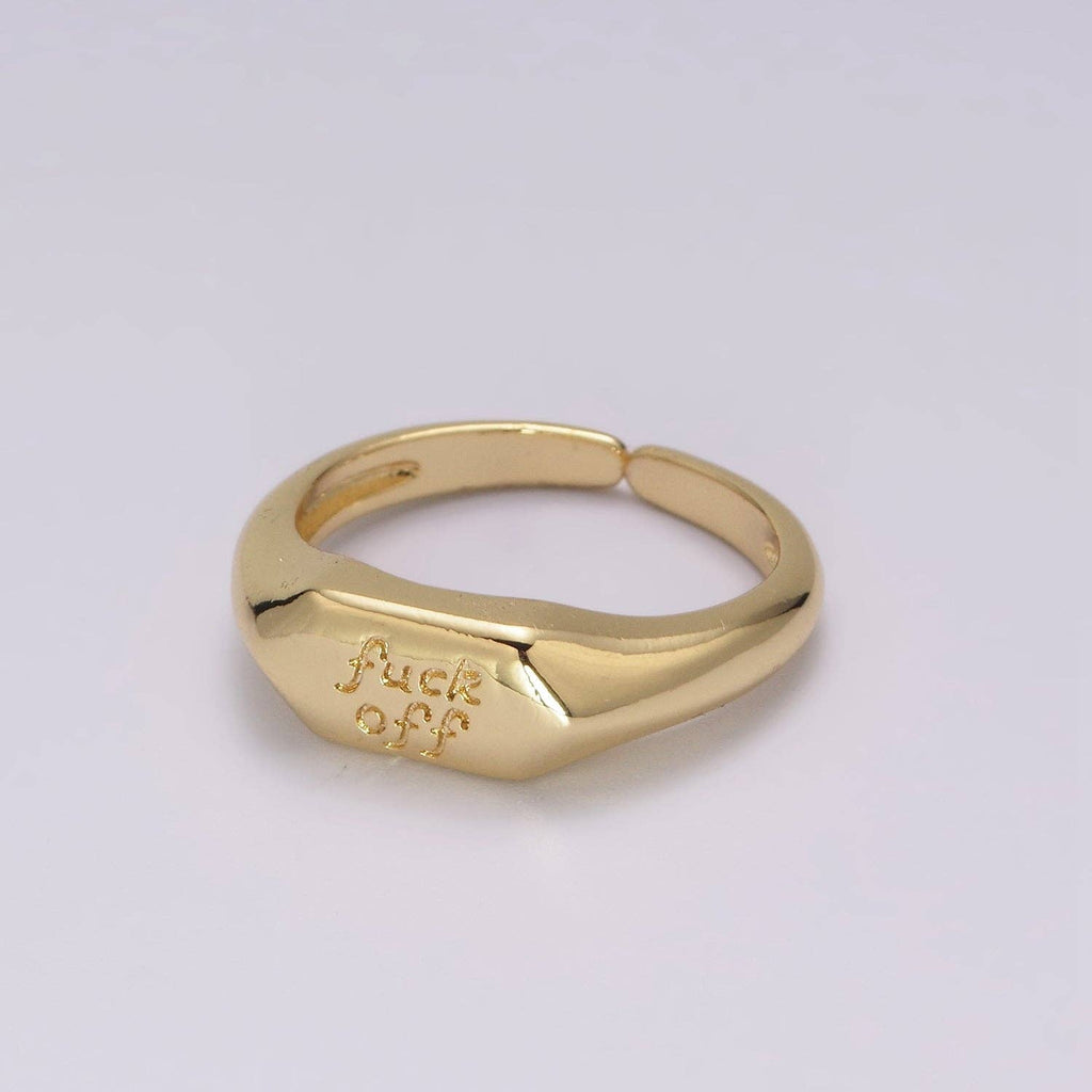 Dainty Gold Fuck Off Ring