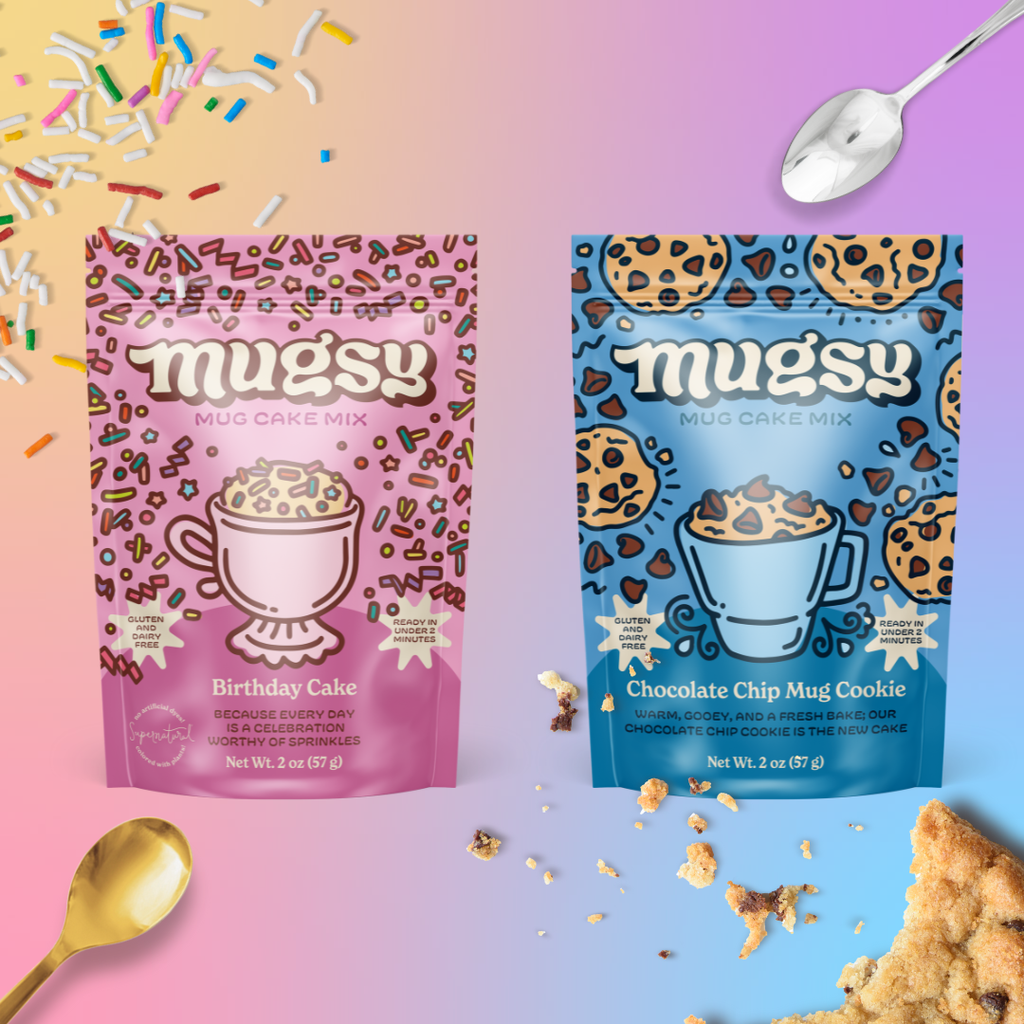 2 Flavor Mug Cake Mix Case: Bday Cake, Chocolate Chip Cookie