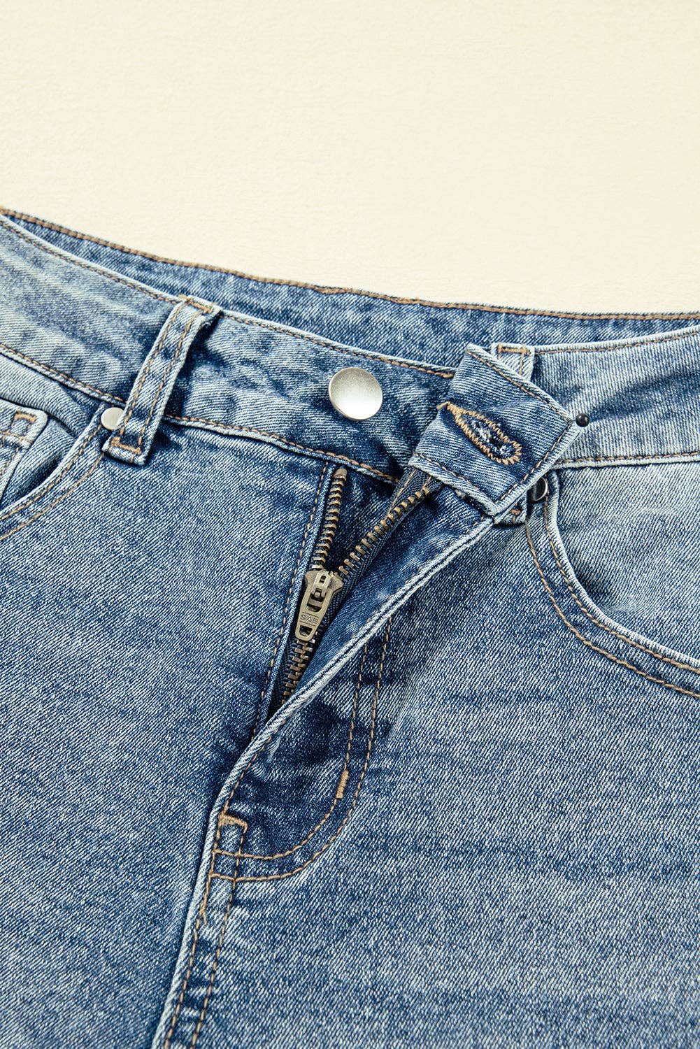 Denim Vintage Washed Seam Shift Jeans: Dusk Blue
