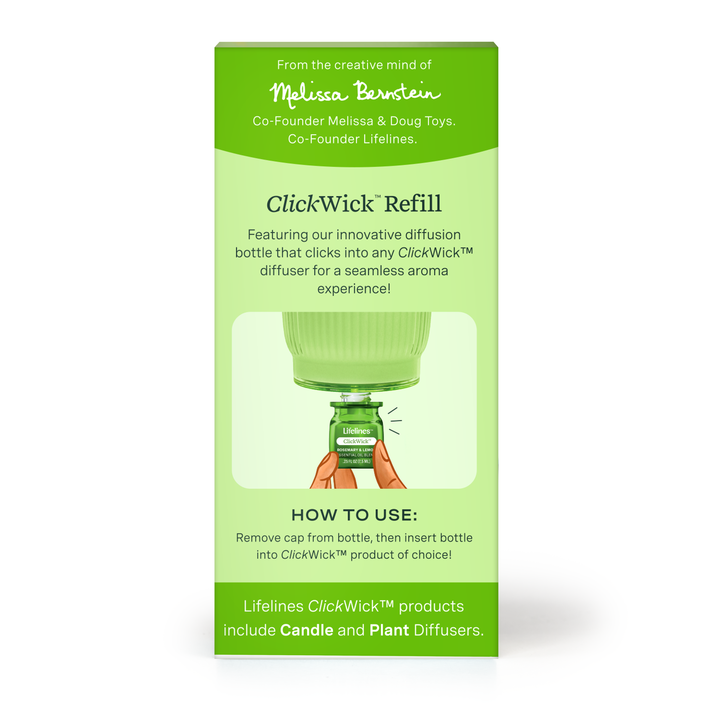 ClickWick Herbal Refill- Rosemary & Lemon