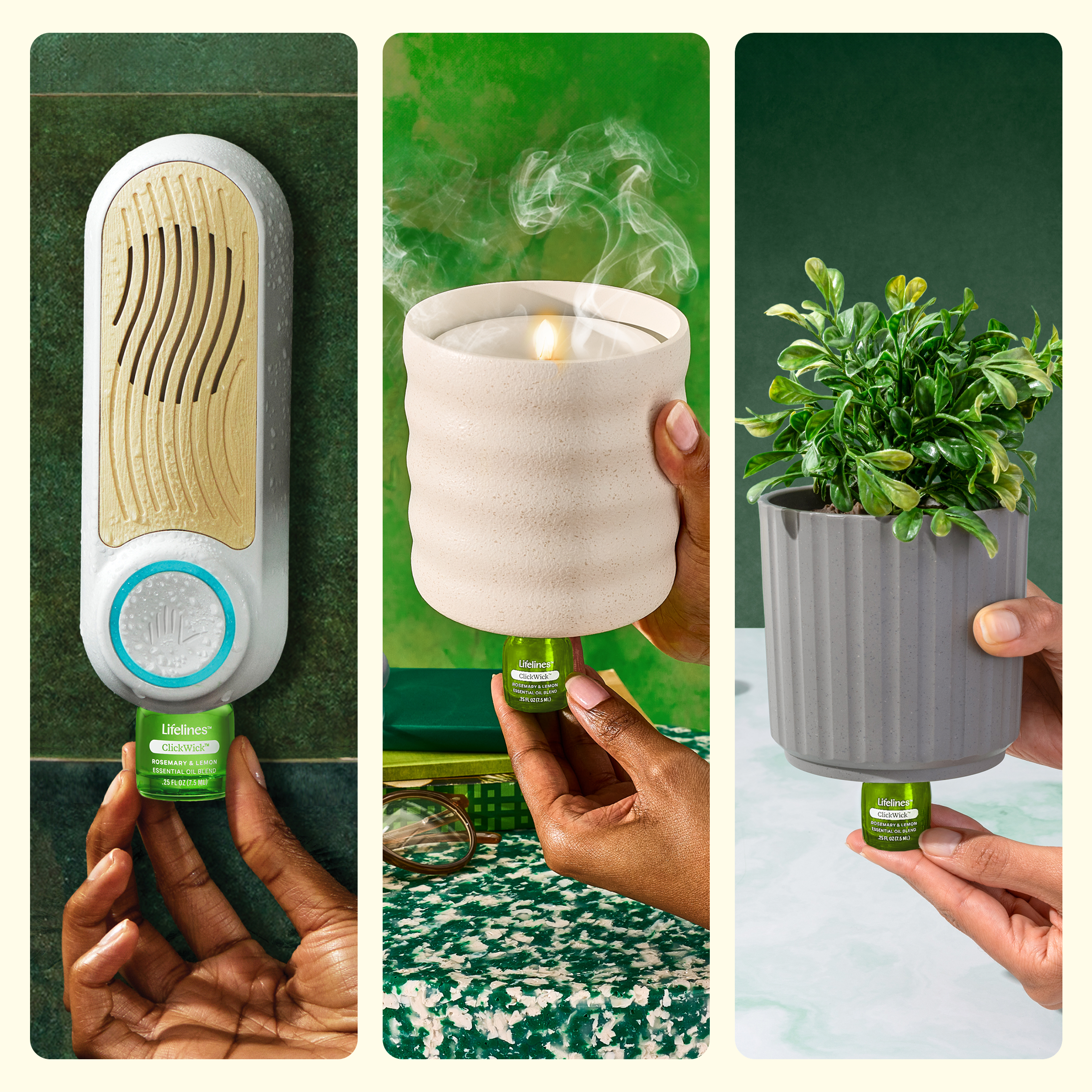 ClickWick Herbal Refill- Rosemary & Lemon