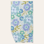 XL Quick-Dry Beach Towel-Beyond Blooms Blue Green