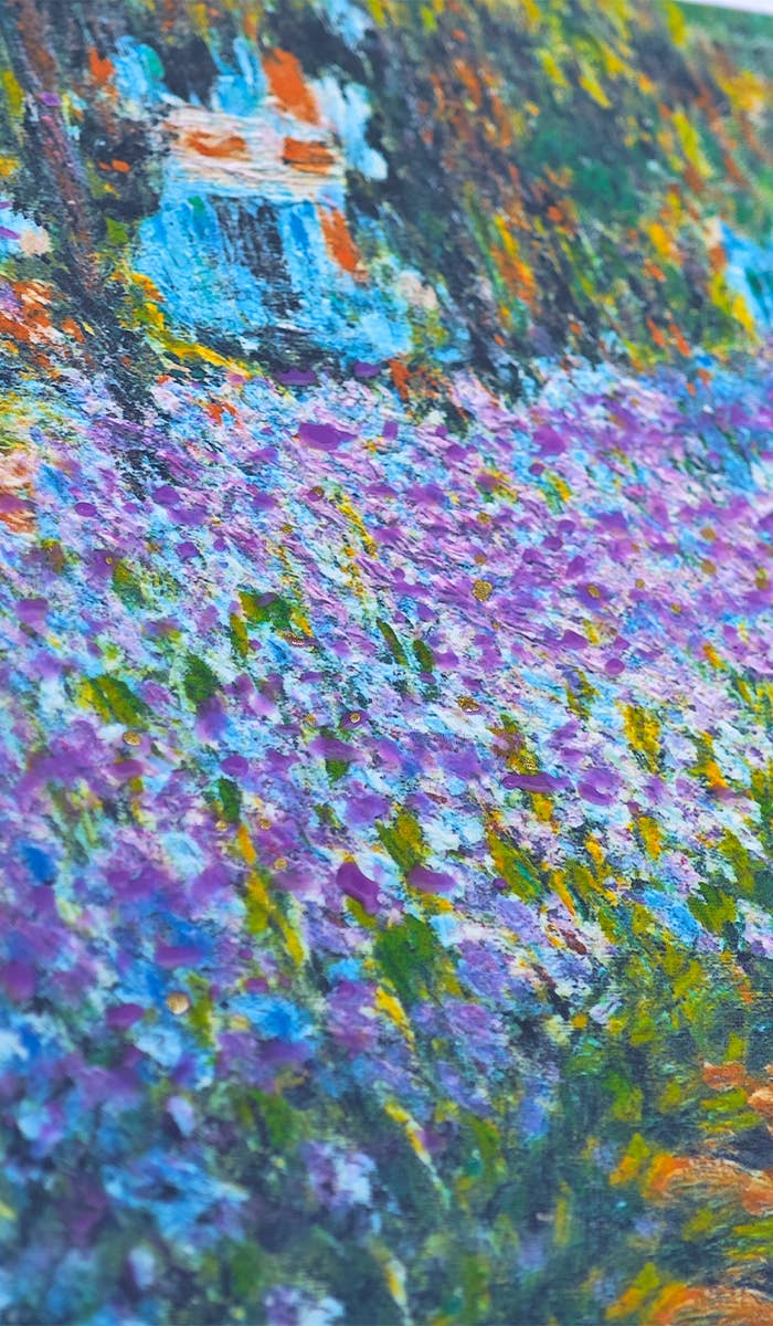 Flat Handmade Candle-Square Claude Monet - Irises In Monet's