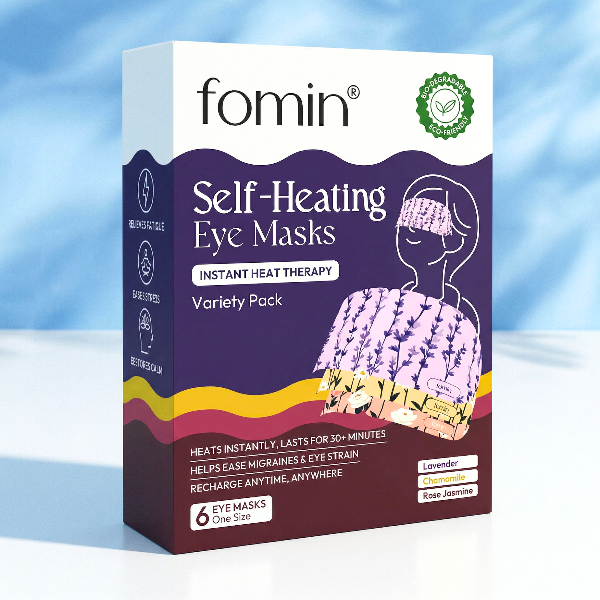 Fomin | Self-Heating Eye Masks | Variety Pack | 6PK