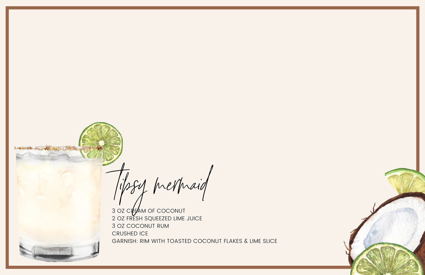 Interchangeable Tray Inserts - Cocktails Set of 10