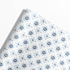 Blue Watercolor Medallion Gift Wrap