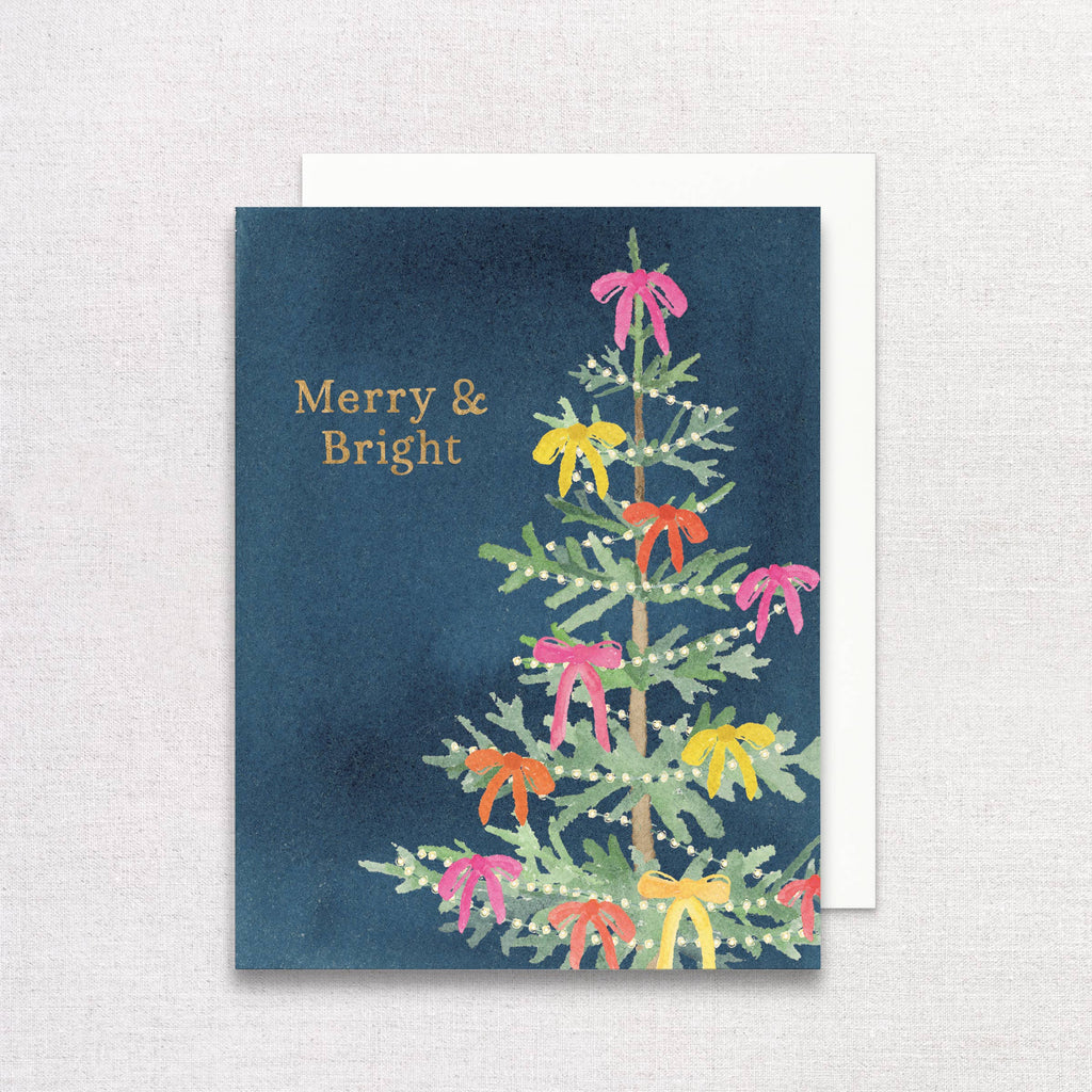 Whimsical Merry & Bright Holiday Greeting  | Boxed Set of 6