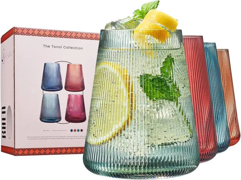 Tonal Stemless Wine Glasses Set of 4
