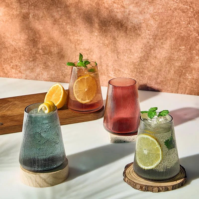 Tonal Stemless Wine Glasses Set of 4